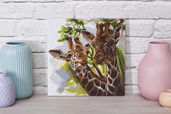 Crystal Art Medium Framed Kit Friendly Giraffes