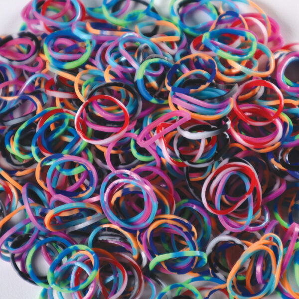 Rainbow Loom 600 Latex Free Assorted Tye Dye Bands