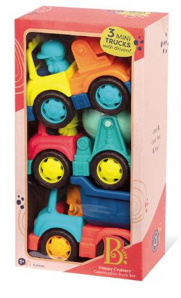 B.Toys Happy Cruisers Mini Auto Set – 4 Bunte Spielzeugautos Für Kinder Ab 12 Monaten