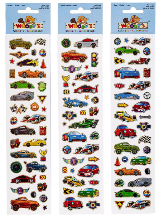 Woody's Stickers Fast Cars