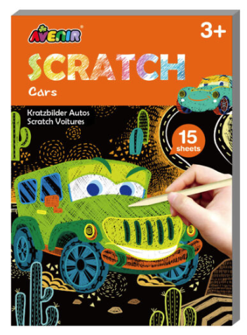 Avenir Scratch Art Cars 15 Sheets