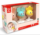 Hape Cheery Critter Stay-Put Rattle Trio