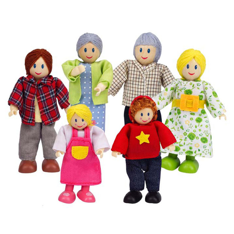 Hape Happy Family Caucasian Dolls