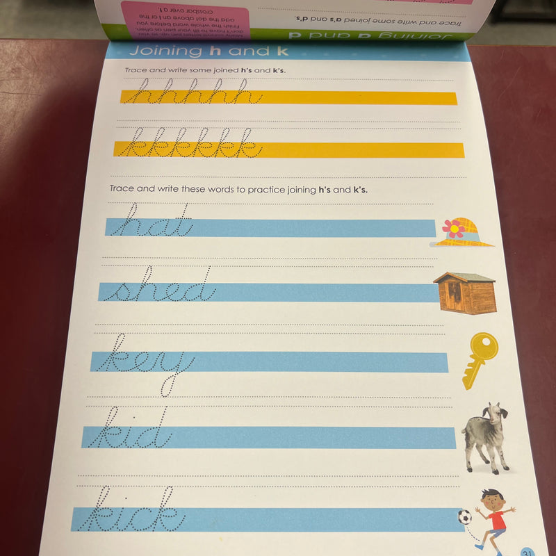 Cursive Handwriting Practice Learning Pad