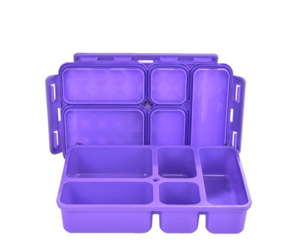 Go Green Lunchbox Large Size, 5 Compartments, Purple