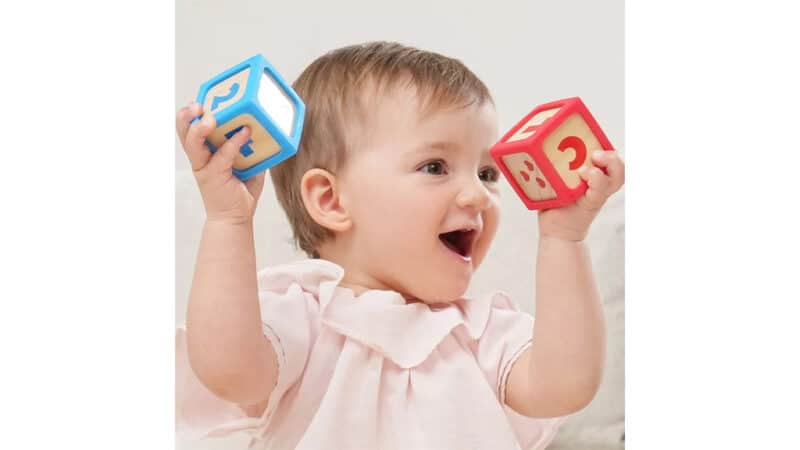 Hape Grip-n-Stack Silicone And Wood Blocks
