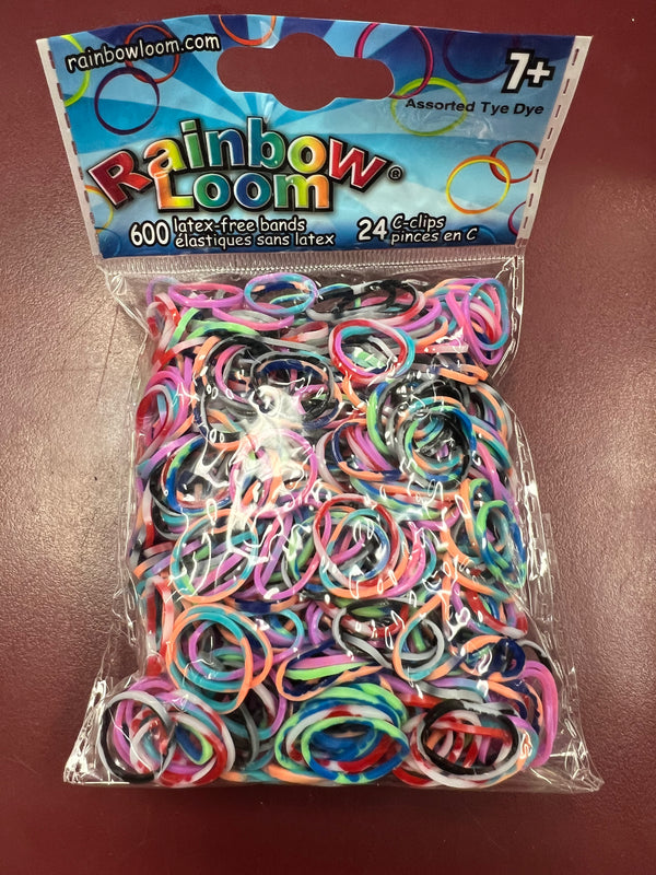 Rainbow Loom 600 Latex Free Assorted Tye Dye Bands