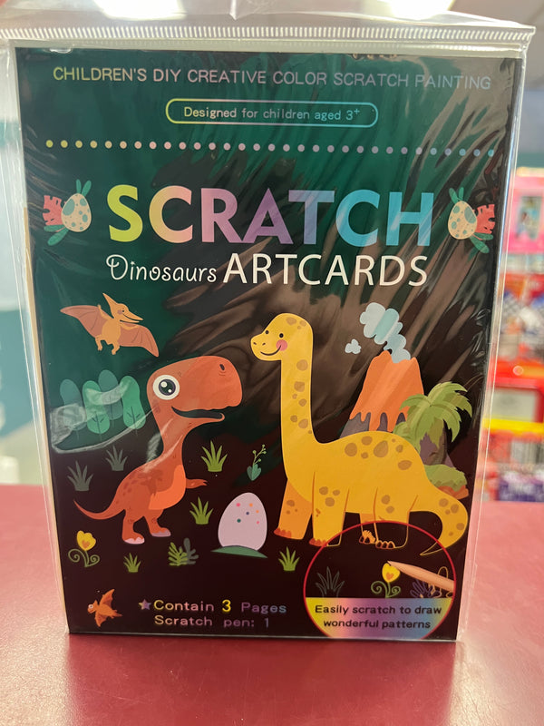 CTG Dinosaurs Scratch Art Cards 3 Pages