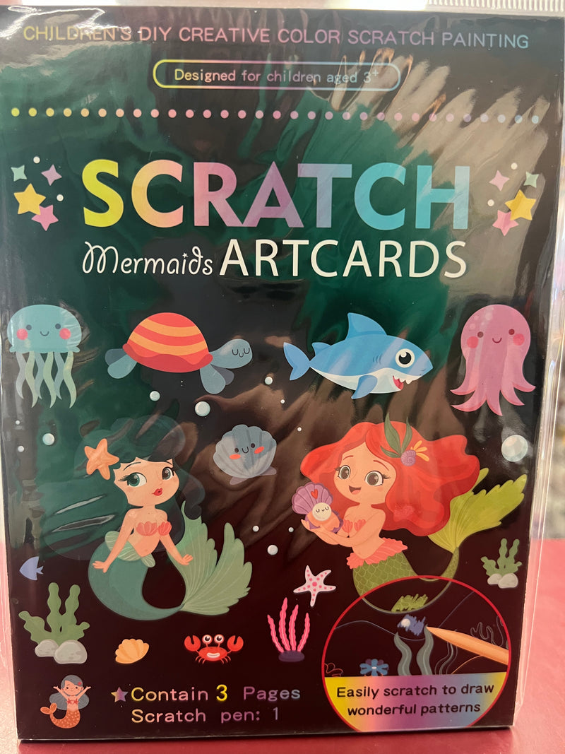 CTG Mermaids Scratch Art Cards 3 Pages