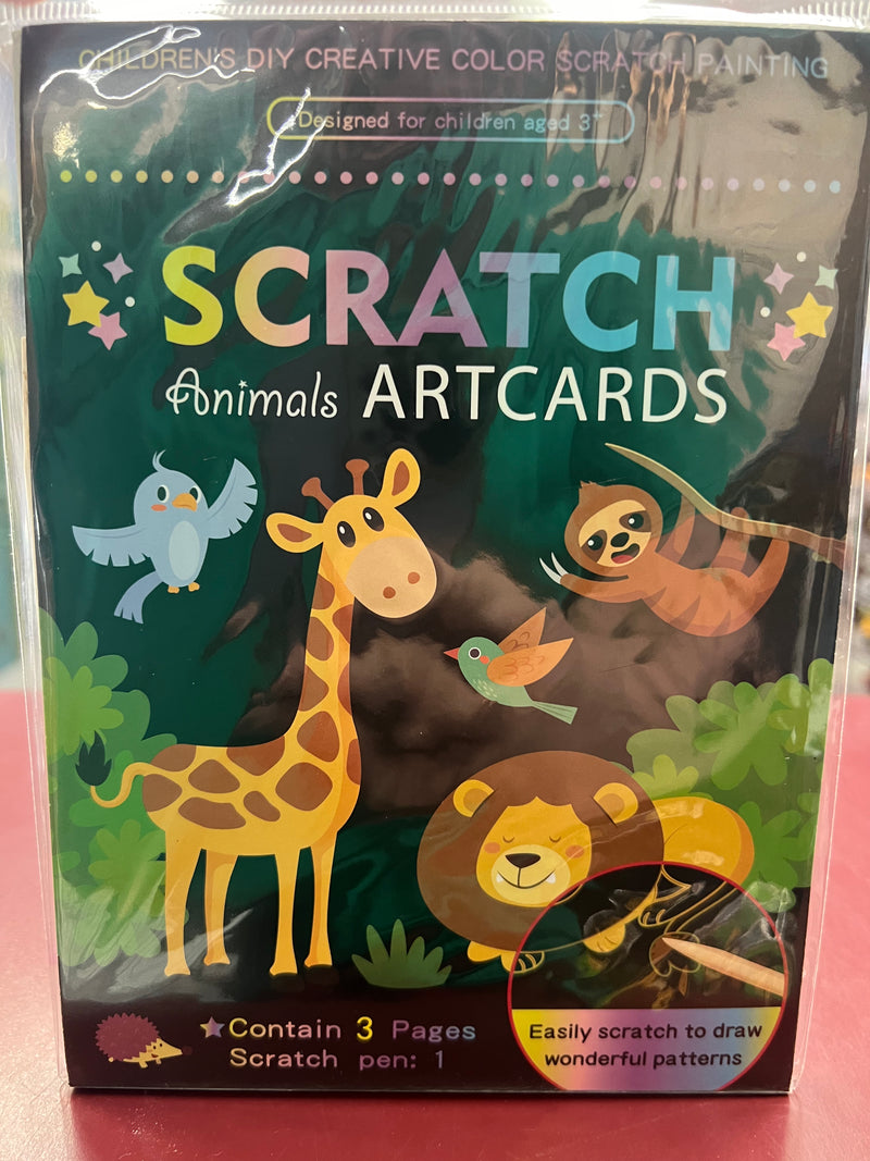 CTG Animals Scratch Art Cards 3 Pages