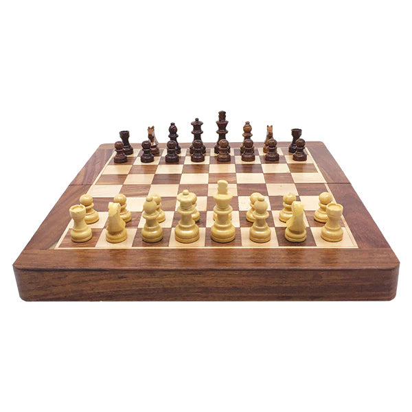 Mind Matters Wooden Foldable Chess Set With Wooden Magnetic Pieces