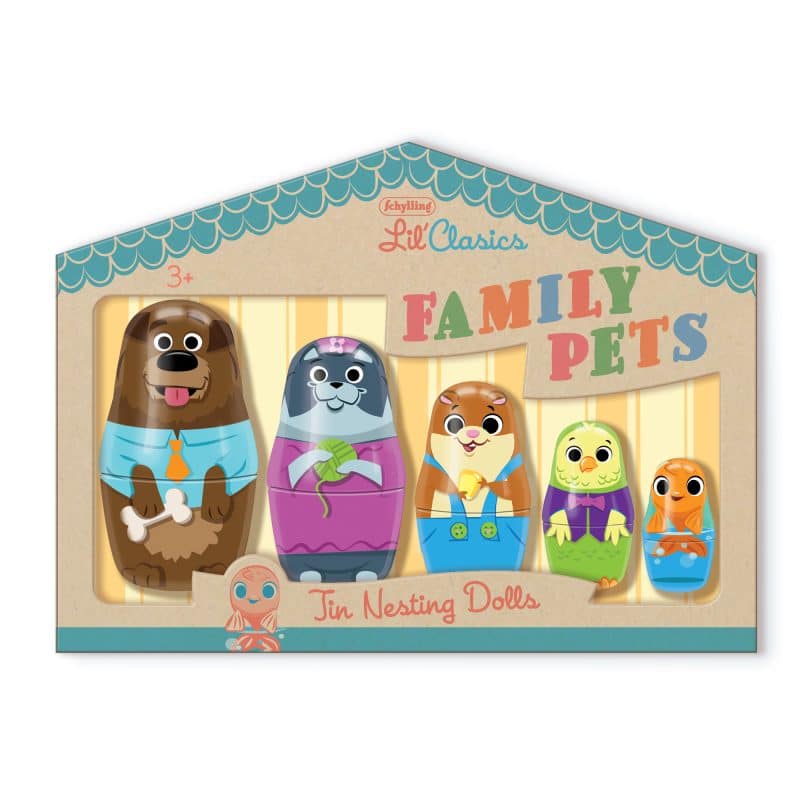 Schylling Family Pets Tin Nesting Dolls