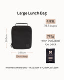MontiiCo Large Insulated Lunch Bag And Ice Pack Construction