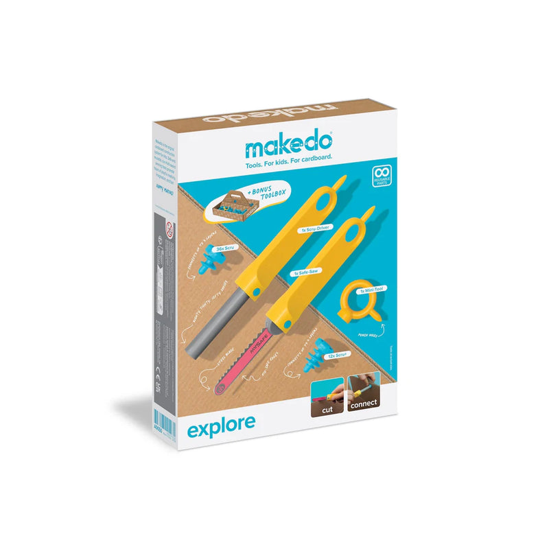 Makedo Tools For Kids, For Cardboard Explore Kit
