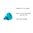 Makedo Tools For Kids, For Cardboard Scru Combo 160 Pieces