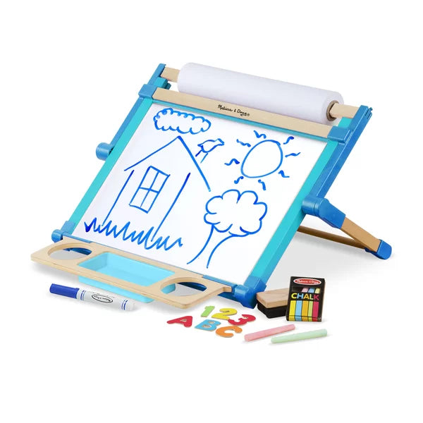 Melissa & Doug Double-Sided Magnetic Wooden Tabletop Easel