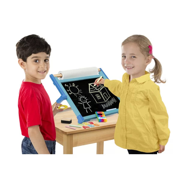 Melissa & Doug Double-Sided Magnetic Wooden Tabletop Easel