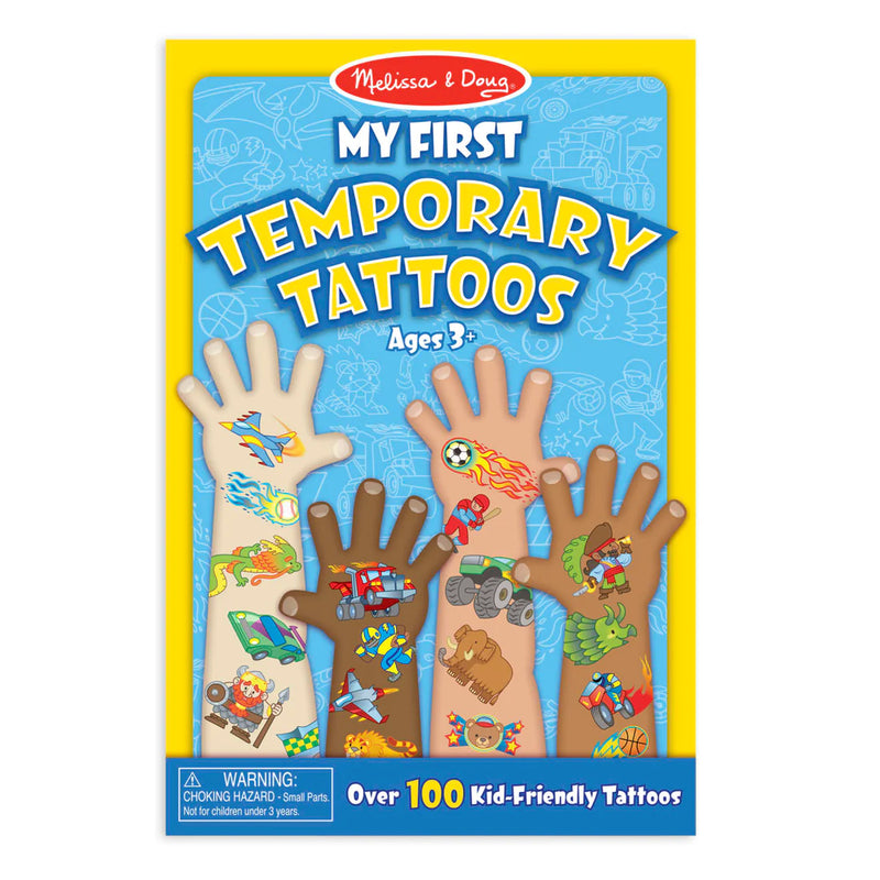 Melissa & Doug My First Temporary Tattoos Blue, Adventure, Creatures, Sports, and More