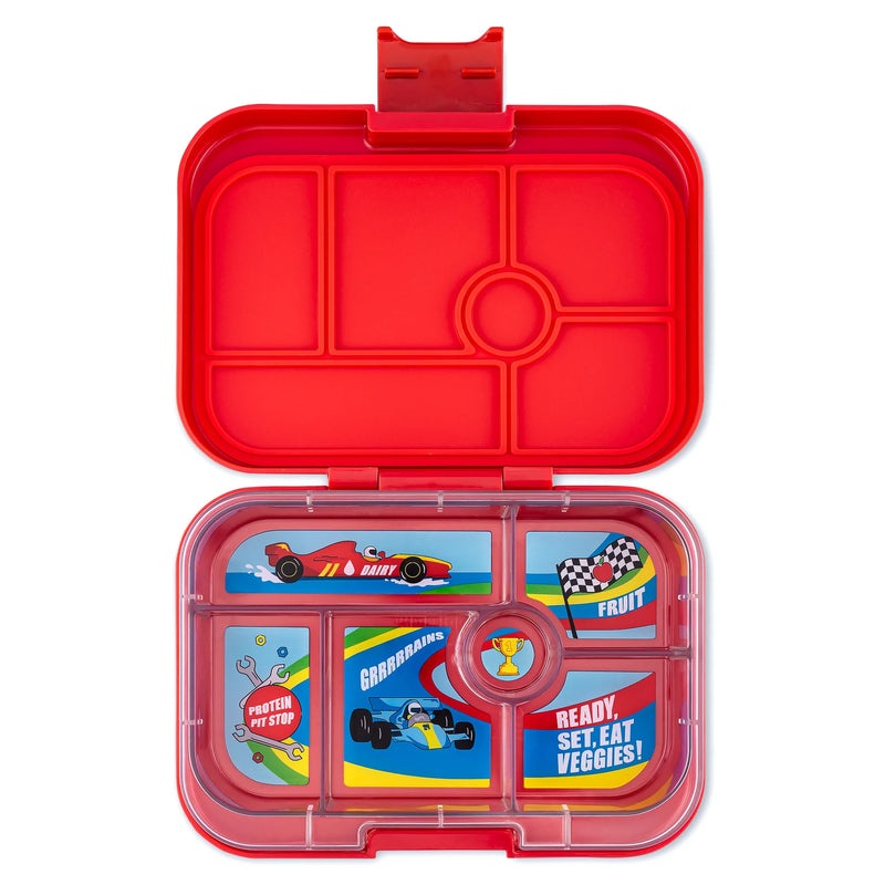 Yumbox 6 Compartment Original Roar Red- Race Car Tray