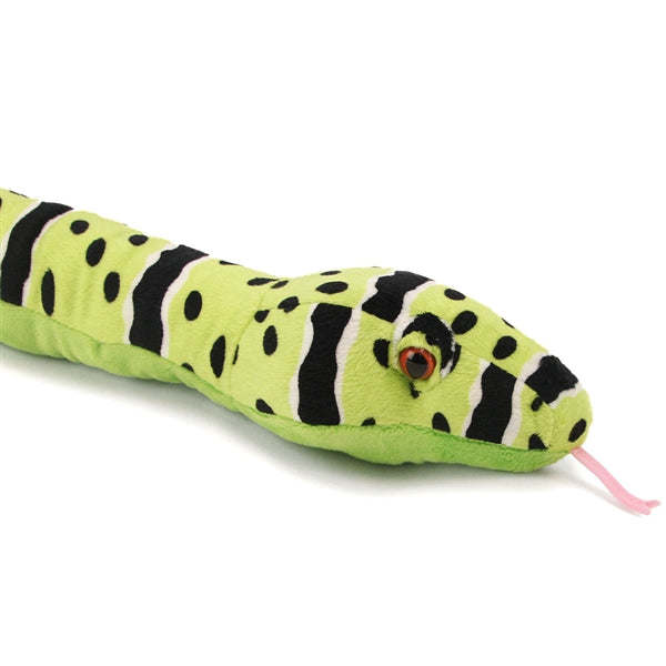 Wild Republic Plush Snake Green Rock Rattlesnake With Rattle 54"