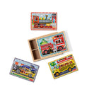 Melissa & Doug 4 In 1, 12 Piece Puzzles In A Box- Vehicles