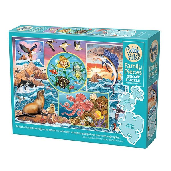 Cobble Hill 350 Piece Family Puzzle Ocean Magic
