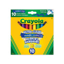 Crayola Ultra-Clean Washable Broad Line Markers, 10 Colours