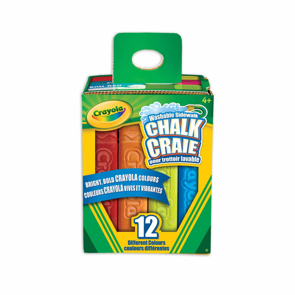 Crayola Washable Sidewalk Chalk, 12 Colours