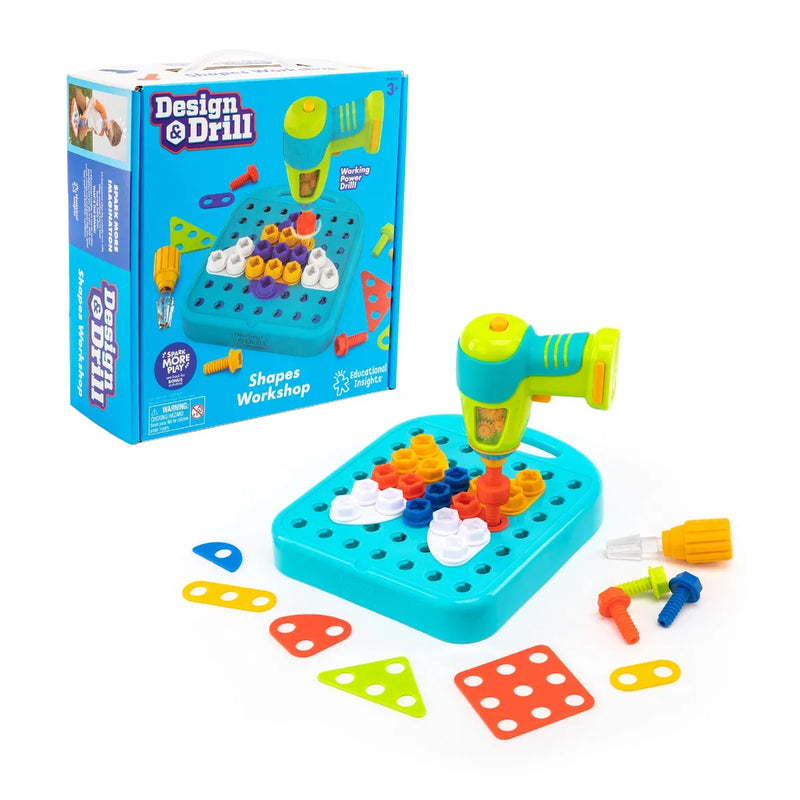 Educational Insights Design & Drill Shapes Workshop With Power Drill