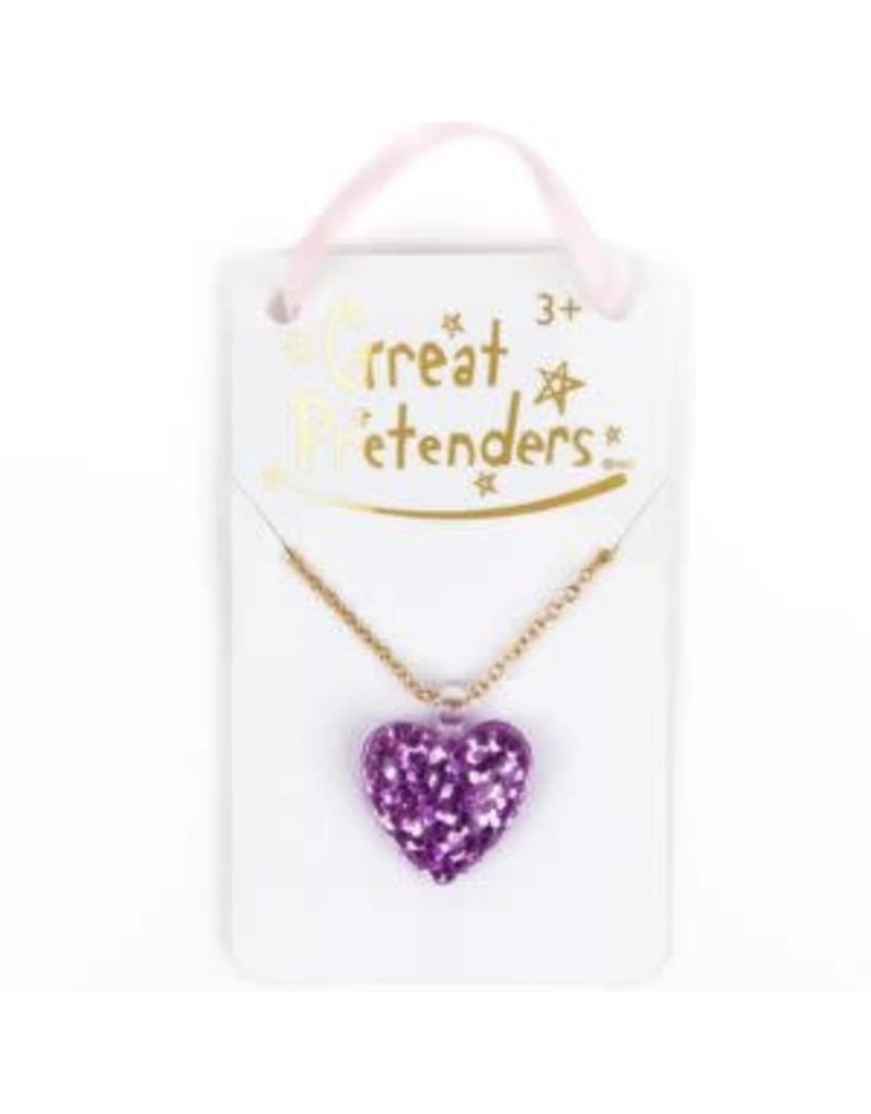 Great Pretenders Glitter Heart Necklace
