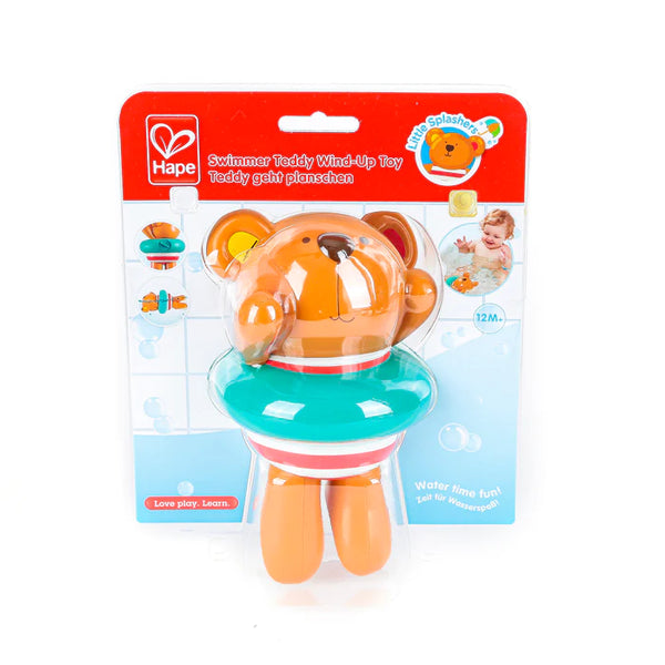 Hape Swimmer Teddy Wind-Up Bath Toy