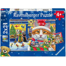 Ravensburger 2 x 24 Piece Puzzles Christmas Kitties