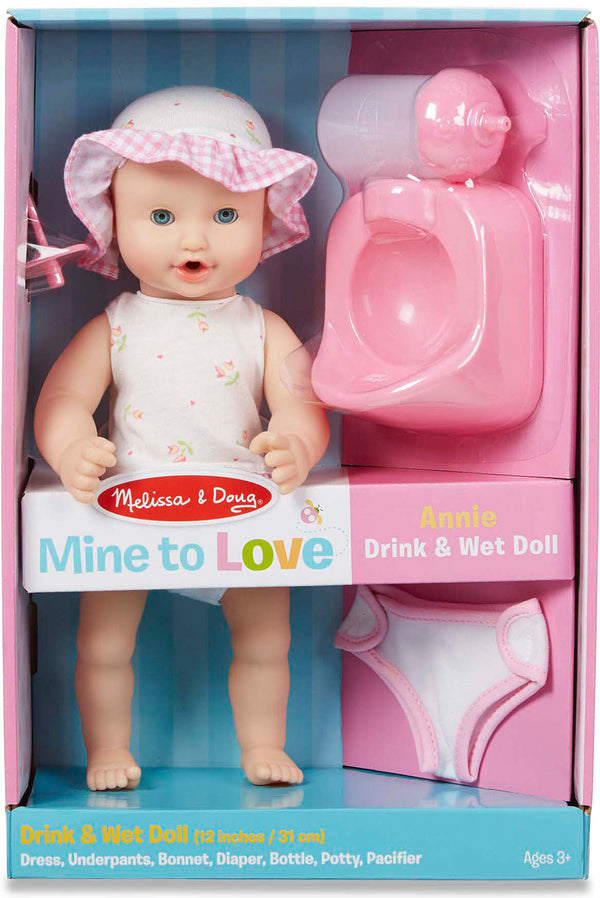 Melissa & Doug Mine To Love Annie Drink And Wet Doll