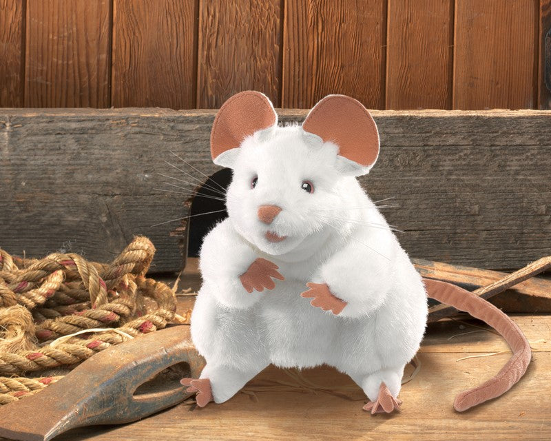 Folkmanis White Mouse Puppet