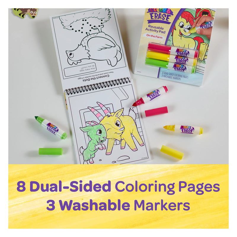 Crayola On The Farm Colour And Erase Reusable Activity Pad