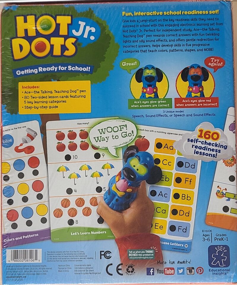 Educational Insights Hot Dots Jr. Getting Ready For School!