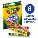 Crayola Ultra-Clean Washable Large Crayons, 8 Colours