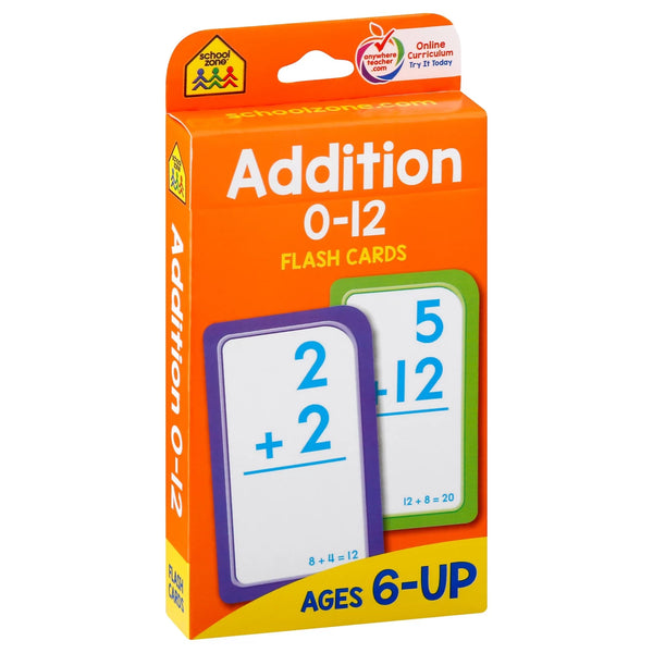 School Zone Addition 0-12 Flash Cards