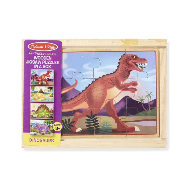Melissa & Doug 4 in 1 Puzzles In A Box Dinosaurs