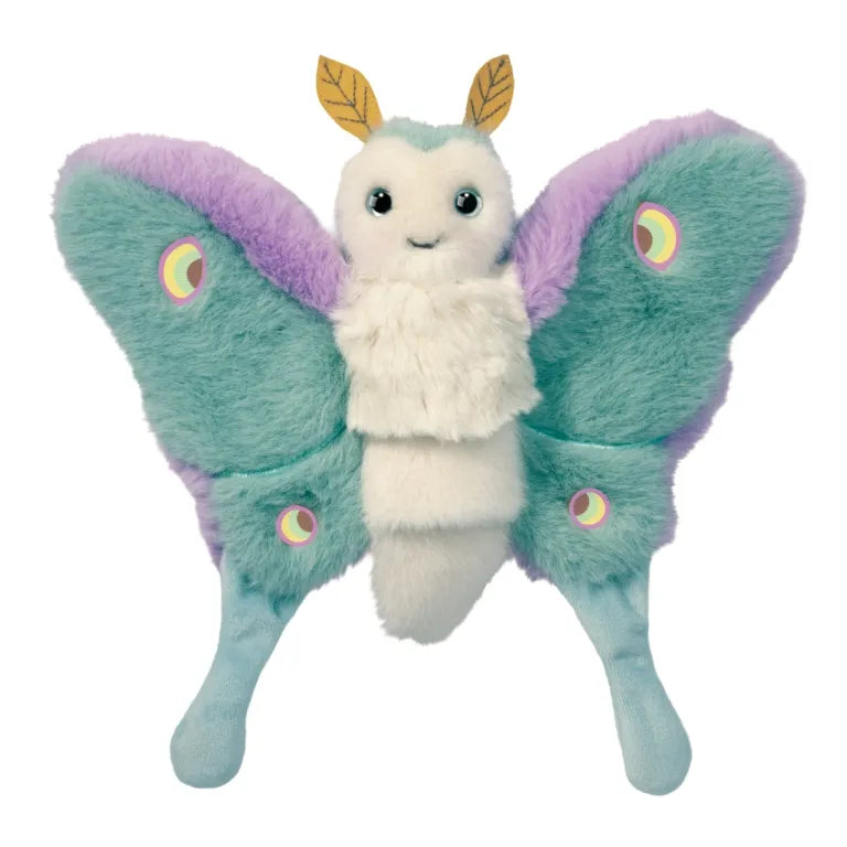 Douglas Juniper Lunar Moth Plush Finger Puppet 10"