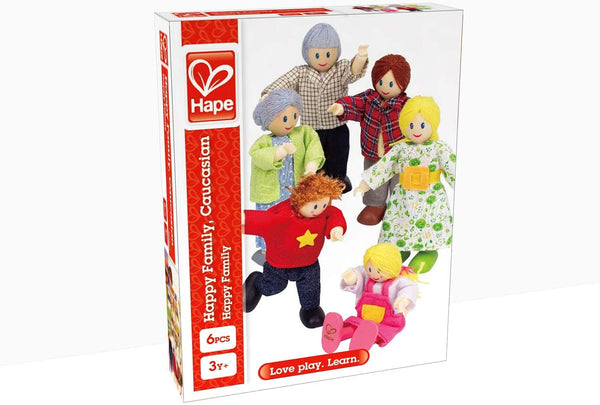 Hape Family Caucasian Doll Set