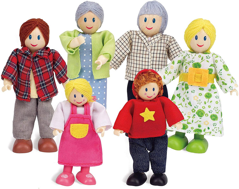 Hape Family Caucasian Doll Set