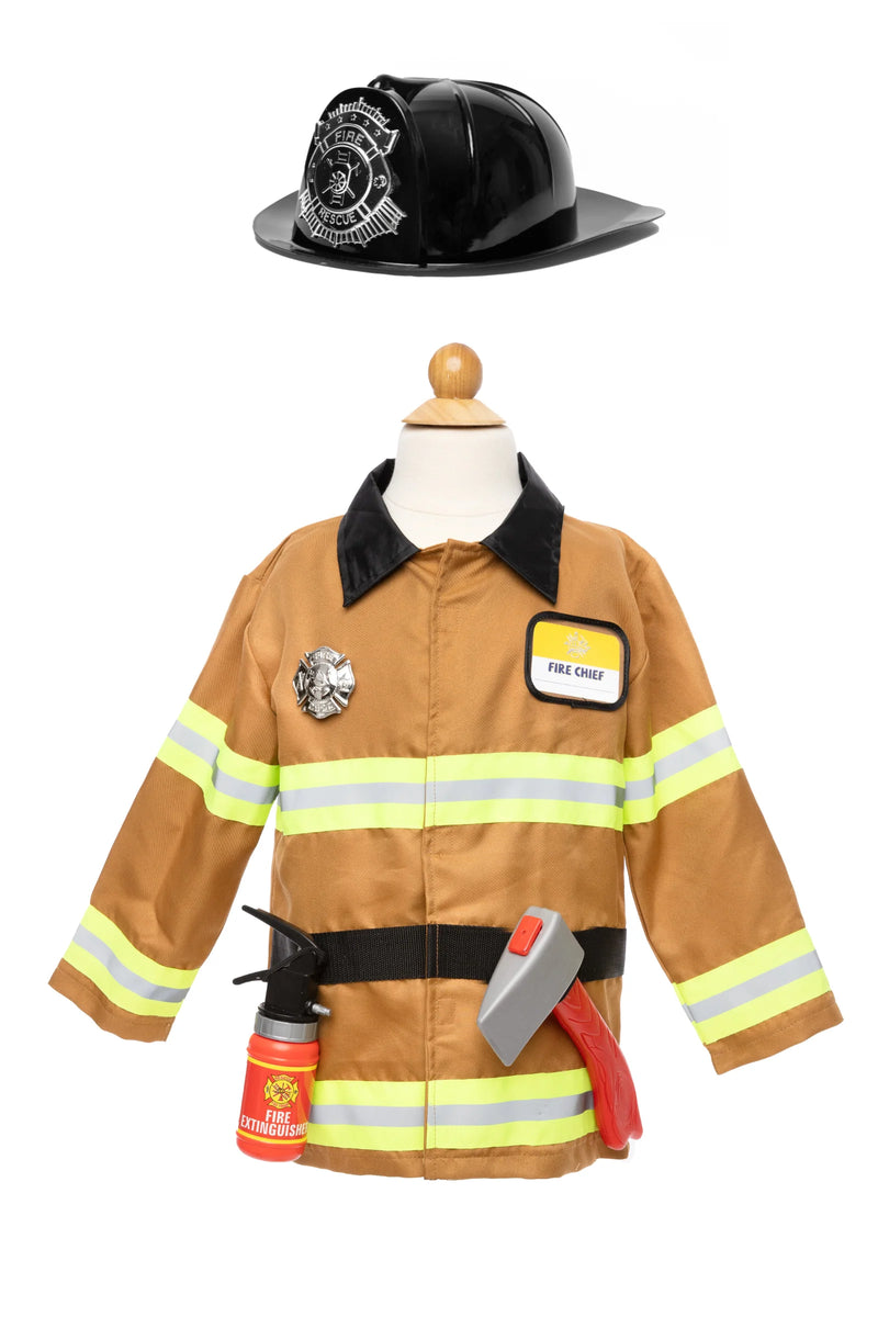 Great Pretenders Tan Fire Fighter Set with Accessories 5pcs Size 5/6