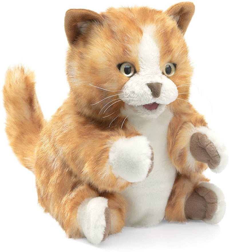 Folkmanis Orange Tabby Cat Kitten Puppet