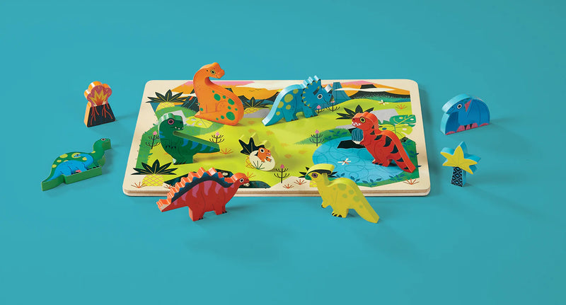 Crocodile Creek 16 Piece Wood Puzzle Dinosaur