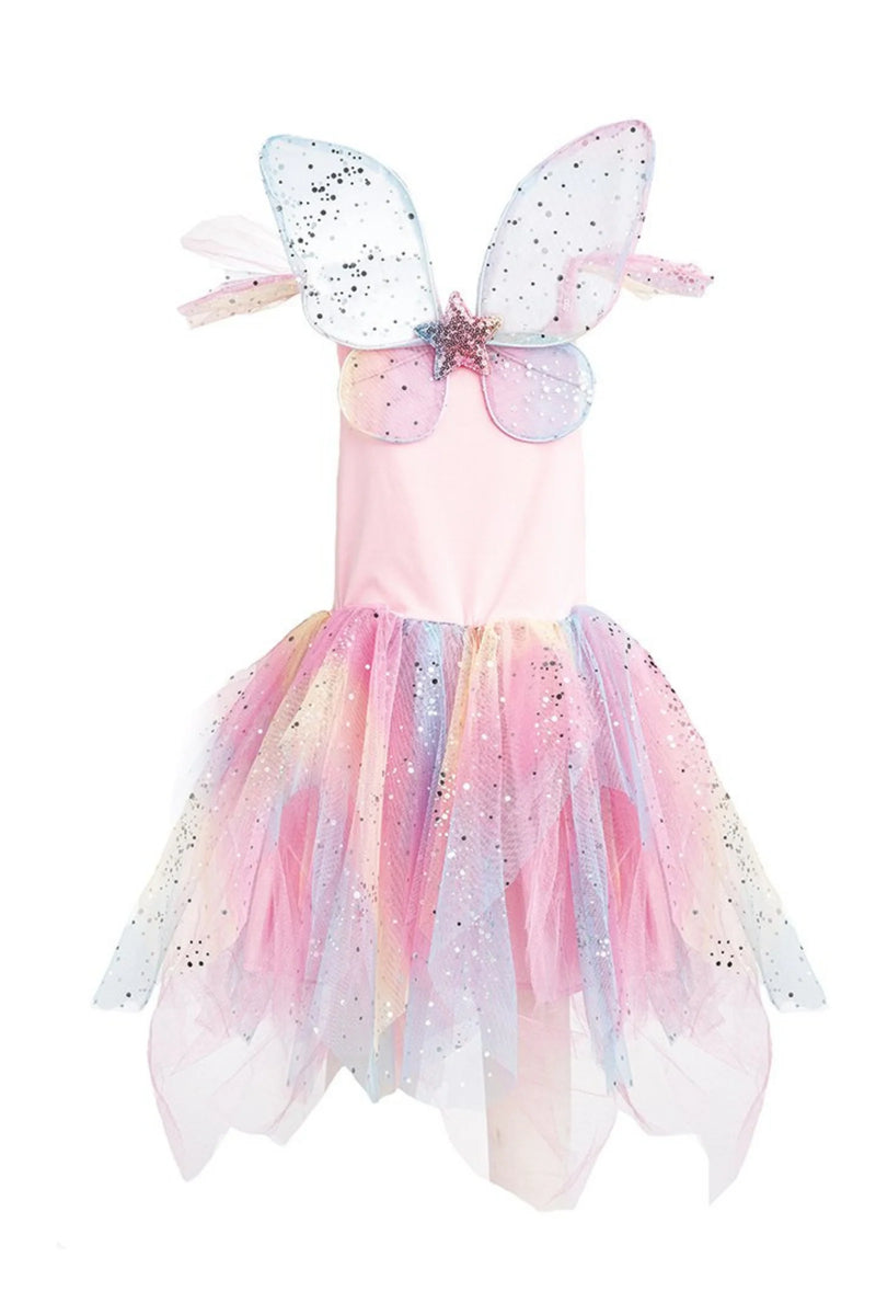 Great Pretenders Rainbow Fairy Dress & Wings Size 5/6