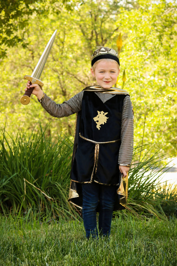 Great Pretenders Golden Knight with Tunic Cape & Crown Size 5/6