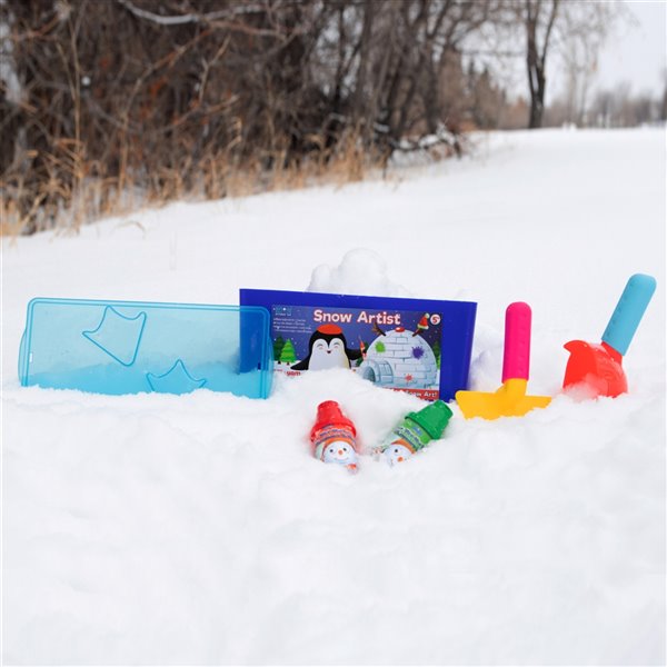 Snow Sector Artist Bucket Set With Markers, Tools & Penguin Feet Mold