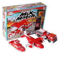 Magnetic Mix or Match Vehicles Fire Rescue Set