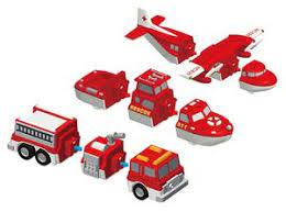 Magnetic Mix or Match Vehicles Fire Rescue Set